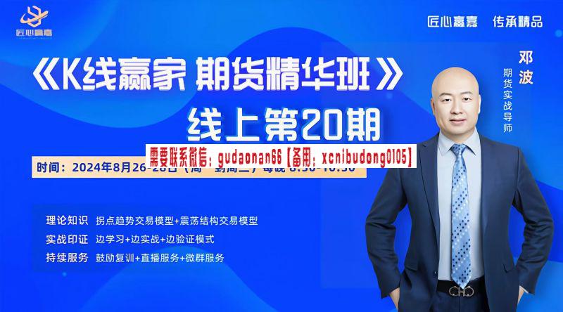 邓波期货K线赢家（20期）精华班视频课程