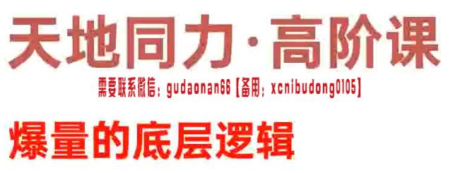 天地同力操盘体系2024年1109基础课+高阶